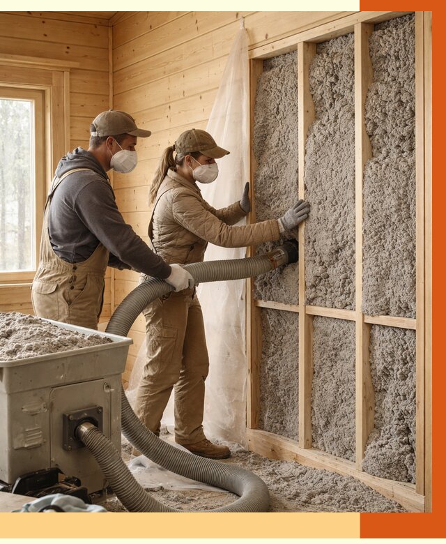 Утепление дачного дома эковатой в Борзе от 1494 руб./м2 — комплексно, ТепломастерБря