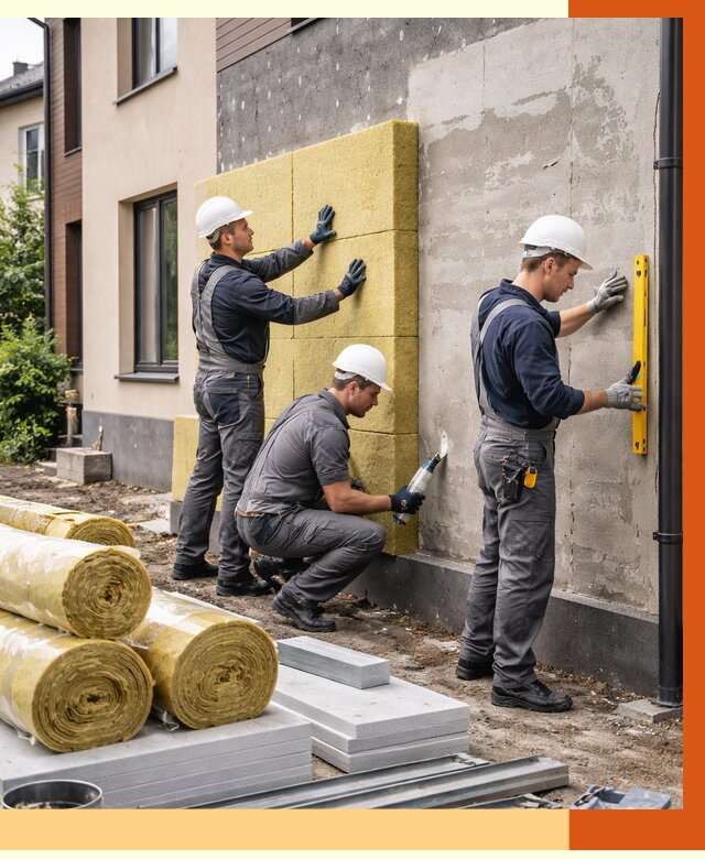 Утепление таунхауса в Борзе от 7417 руб/м2 — комплекс под ключ | ТепломастерБря