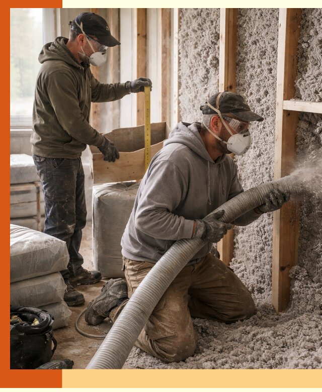 Утепление таунхауса эковатой в Борзе для максимально теплых стен