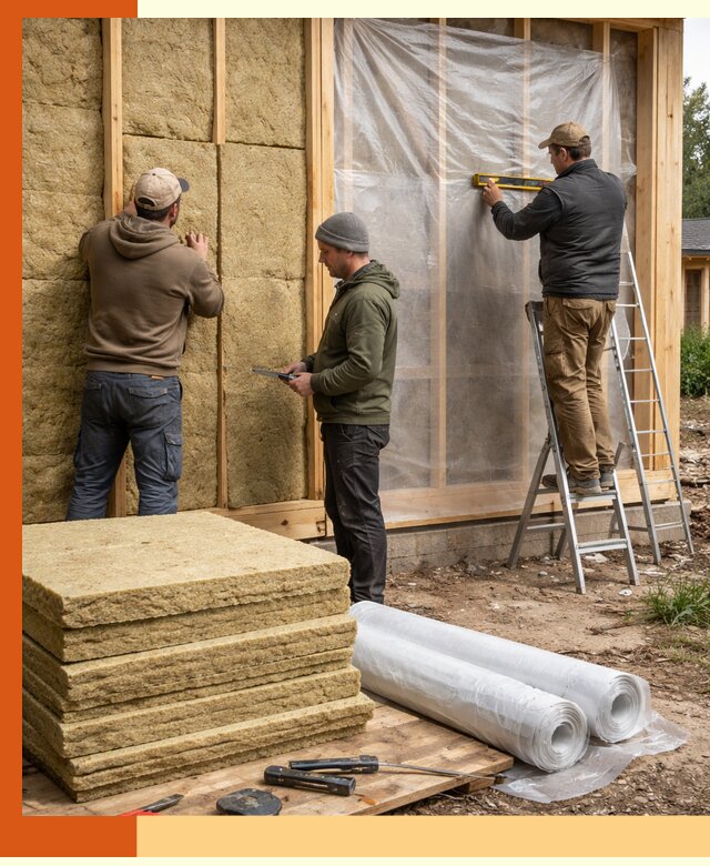 Утепление каркасного дома в Борзе под ключ с гарантией качества