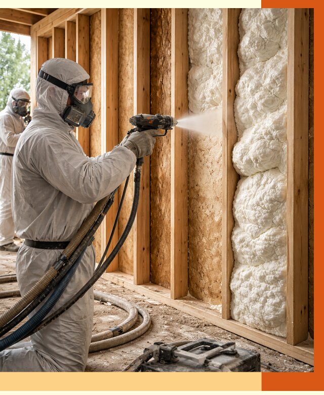 Утепление каркасного дома ППУ в Борзе от 2884 руб./м2 — работа под ключ | ТепломастерБря