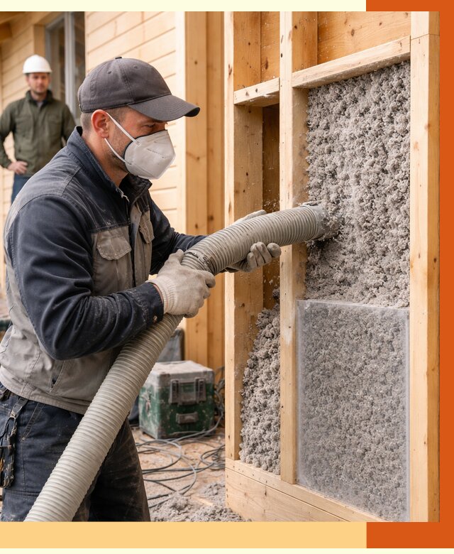 Утепление дома из бруса эковатой в Борзе от 1906 руб/м2 | ТепломастерБря
