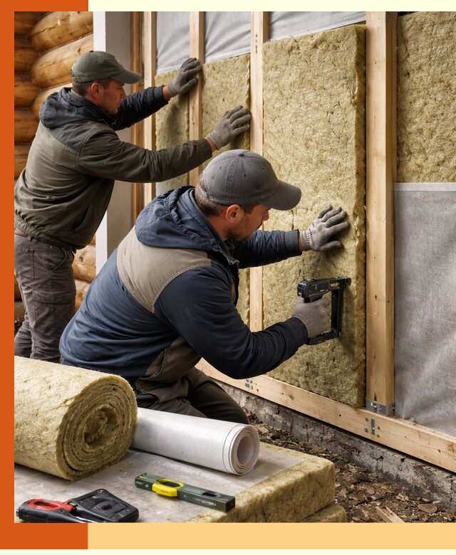 Утепление бревенчатого дома под ключ в Борзе