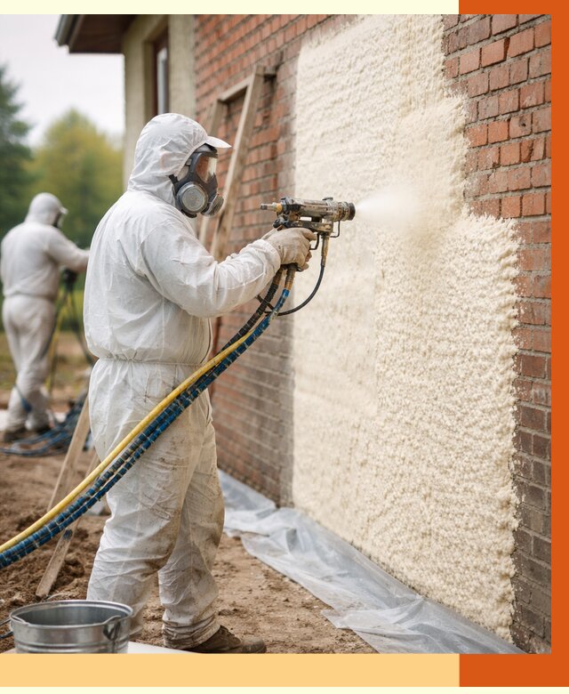 Утепление кирпичного дома ППУ в Борзе под ключ от 6696 руб. | ТепломастерБря