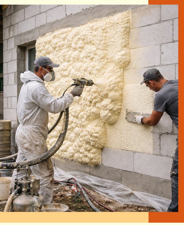 Утепление дома из газобетона ППУ в Борзе от 4944 руб./м² под ключ | ТепломастерБря