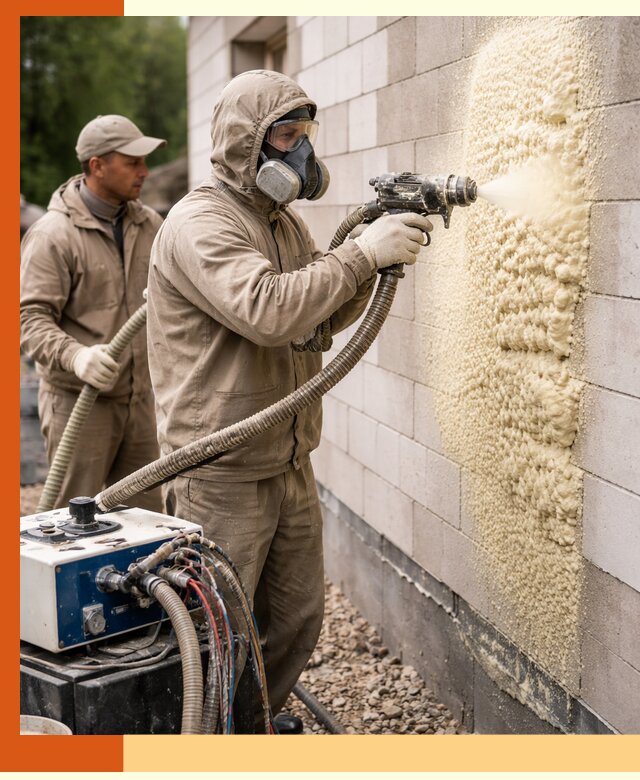 Утепление дома из газобетона ППУ в Борзе — надежная теплоизоляция