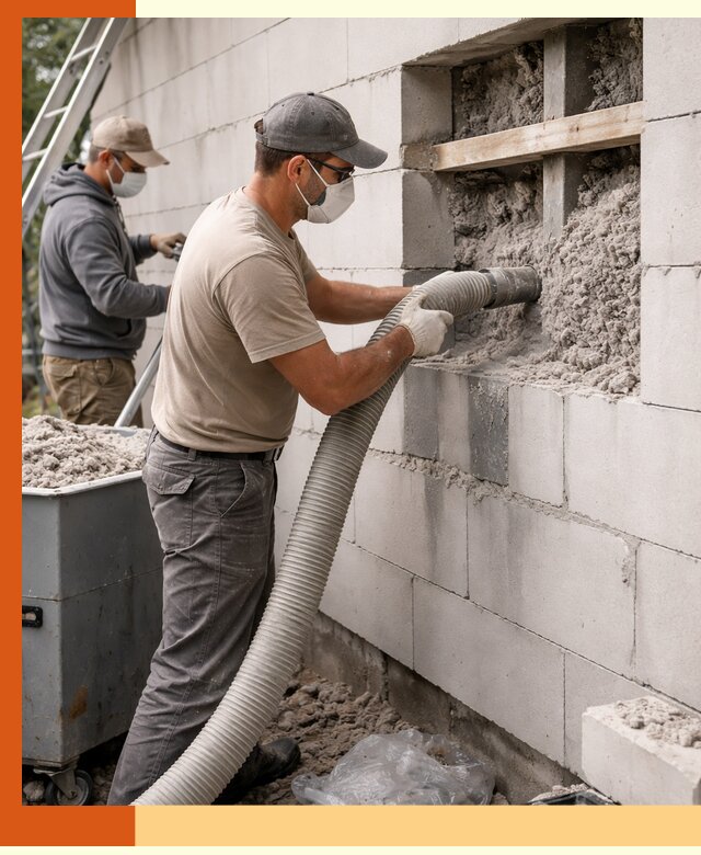 Утепление дома из газобетона эковатой в Борзе