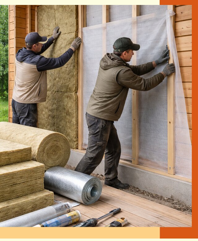 Утепление дома из двойного бруса в Борзе от 4944 руб./м² — ТепломастерБря под ключ