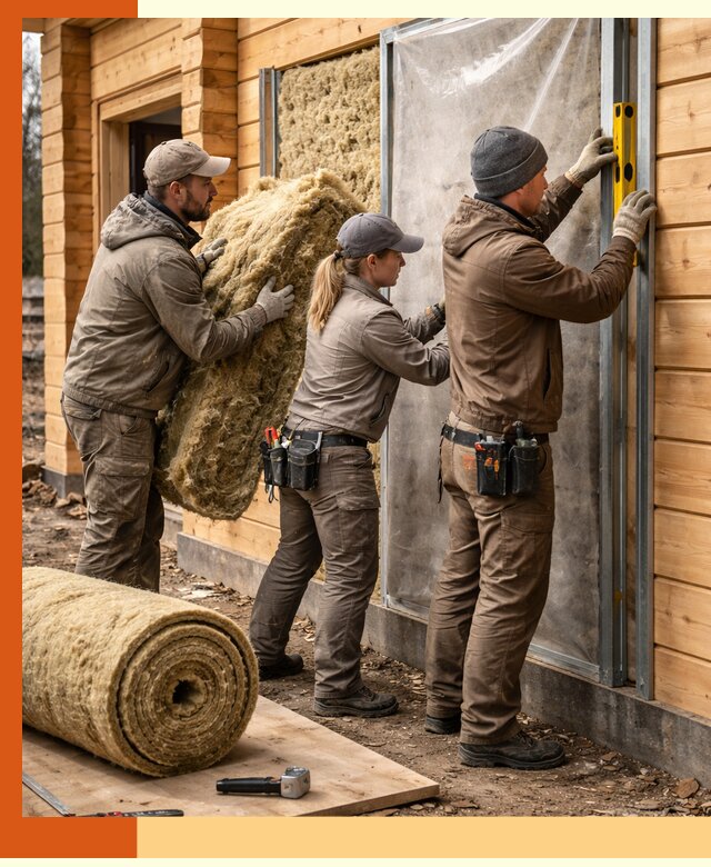 Утепление дома из двойного бруса в Борзе качественно и надёжно