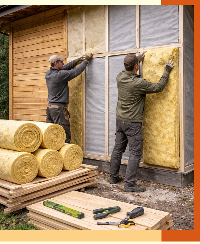 Утепление бани снаружи в Борзе от 87559 руб. под ключ | ТепломастерБря