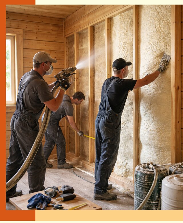 Утепление бани пенополиуретаном (ППУ) в Борзе