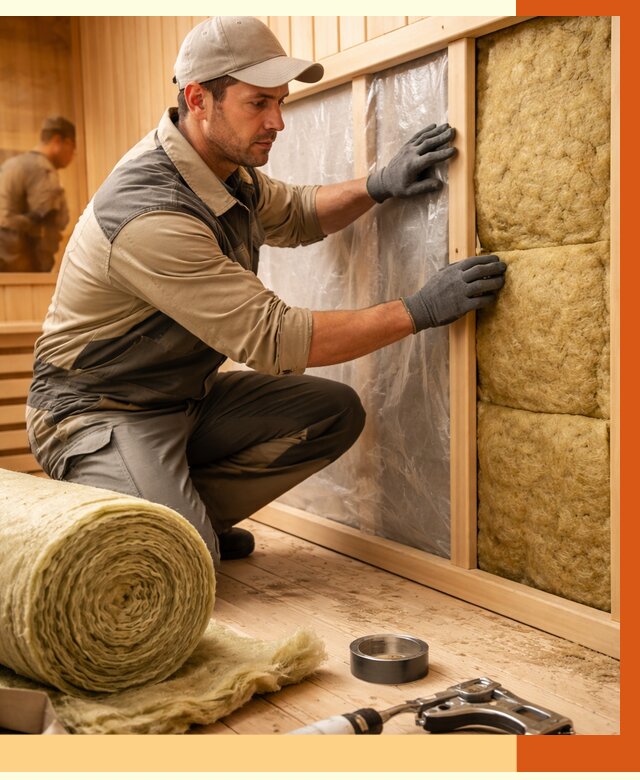 Утепление сауны изнутри в Борзе от 6696 руб. за м2 | ППУ, под ключ — ТепломастерБря