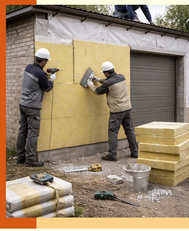 Утепление гаража снаружи в Борзе качественно и надёжно