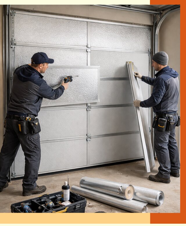 Утепление гаражных ворот в Борзе от 8086 руб/м2 — надежно и быстро | ТепломастерБря