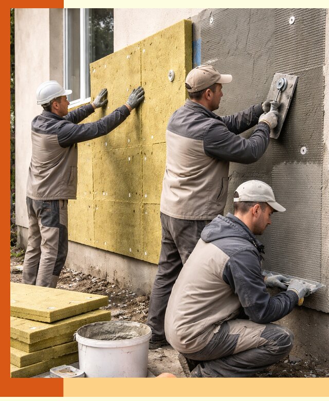 Утепление фасада под штукатурку в Борзе — энергоэффективная технология