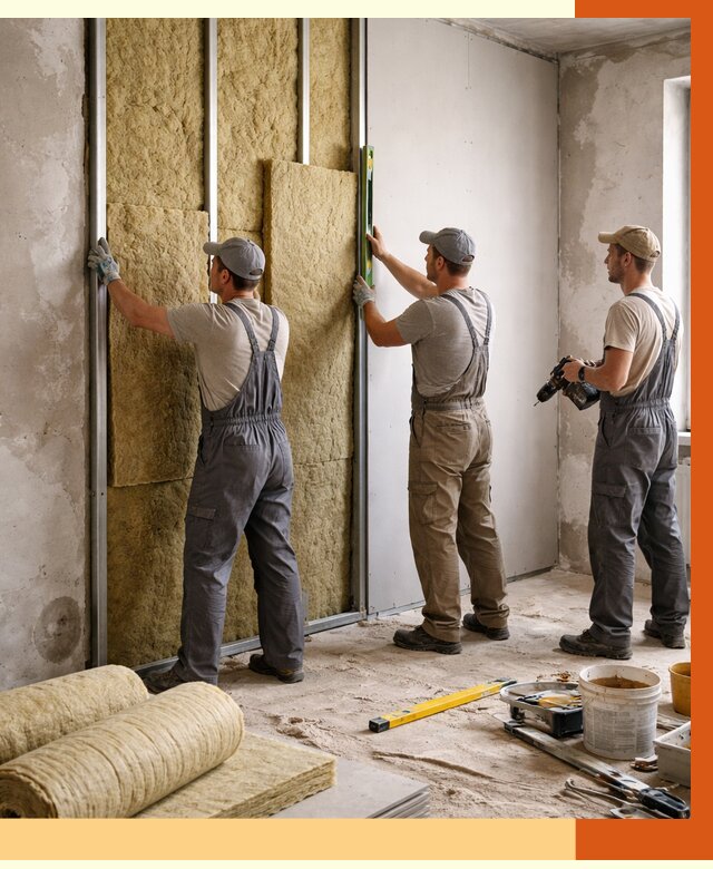 Утепление стен изнутри в Борзе от 2318 руб/м² под ключ | ТепломастерБря