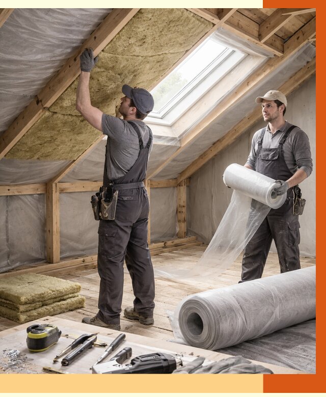 Утепление крыши изнутри мансарды в Борзе от 4326 руб./м² | ТепломастерБря