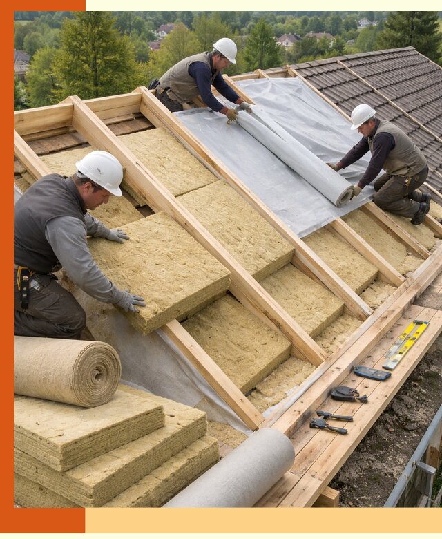 Утепление скатной крыши в Борзе качественно и надёжно