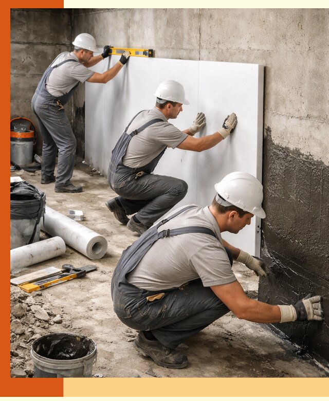 Утепление фундамента изнутри профессионально в Борзе