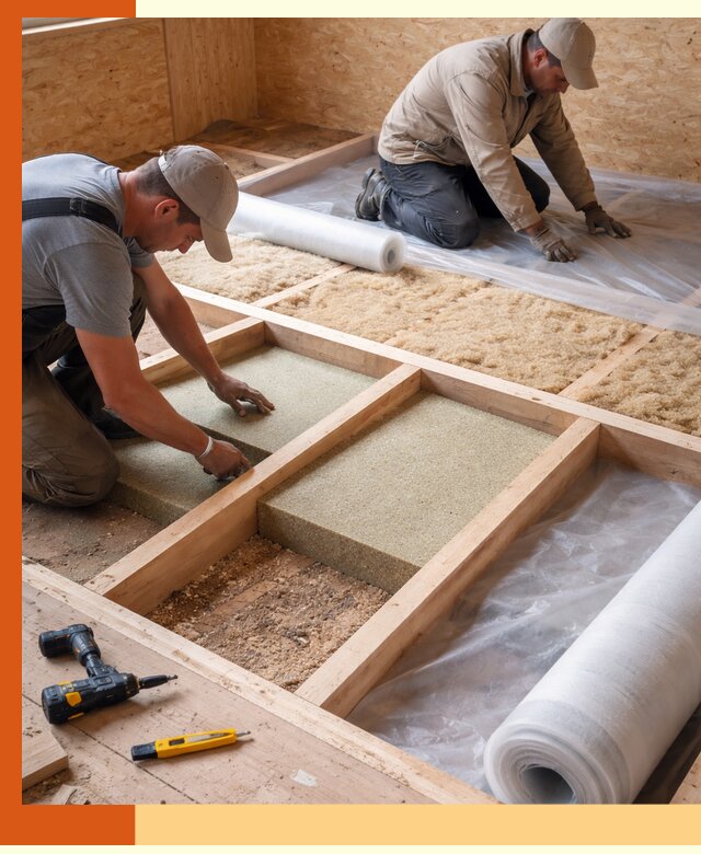 Профессиональное утепление деревянного пола в Борзе