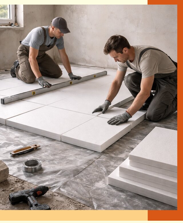 Утепление бетонного пола в Борзе от 2575 руб/м2 — монтаж и цена | ТепломастерБря