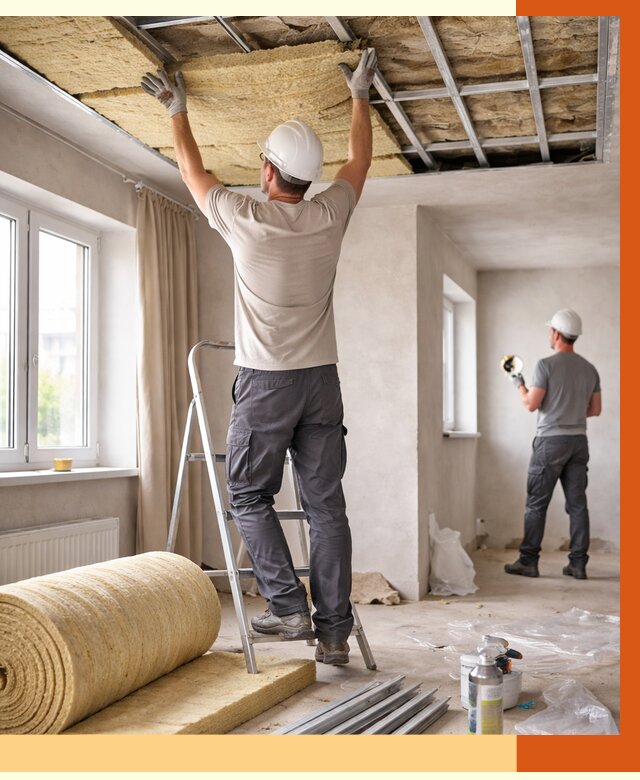 Утепление потолка в частном доме в Борзе от 979 руб./м² — работы под ключ | ТепломастерБря