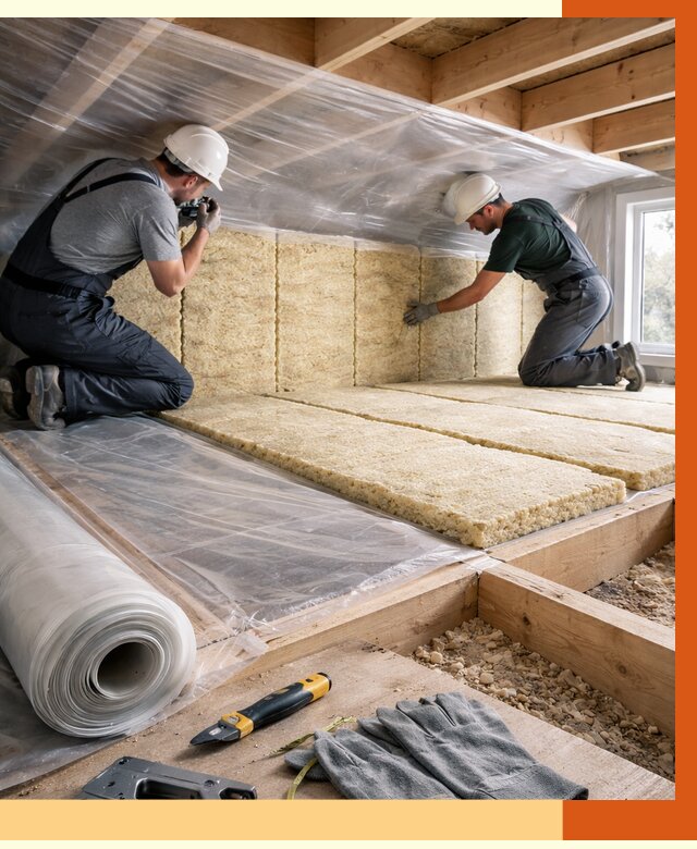 Утепление перекрытий в Борзе от 2936 руб/м2 — утепление межэтажных и чердачных | ТепломастерБря