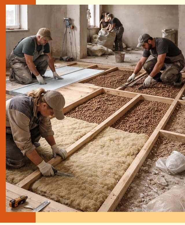 Утепление перекрытий жилых и промышленных зданий в Борзе