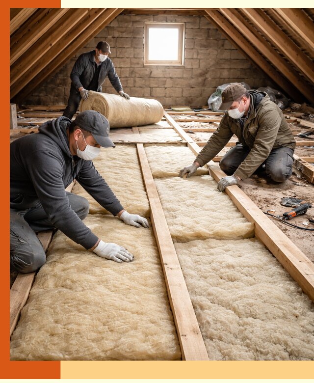 Утепление чердака в Борзе — профессиональная теплоизоляция кровли