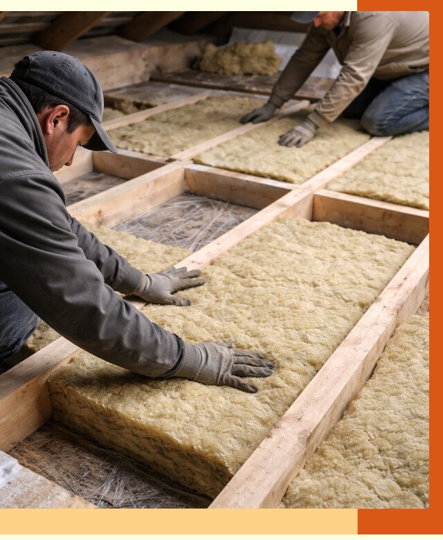 Утепление чердака минватой в Борзе от 3605 руб/м2 под ключ | ТепломастерБря