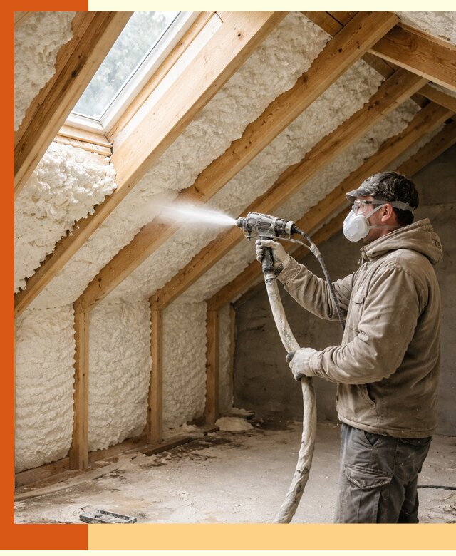 Утепление мансарды ППУ в Борзе быстро и надежно