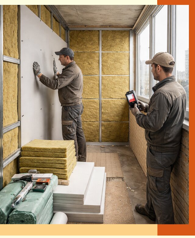 Утепление балкона в Борзе от 4635 руб. под ключ | ТепломастерБря