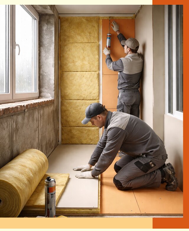 Утепление лоджии под ключ в Борзе от 6696 руб/м2 — комплексное решение | ТепломастерБря