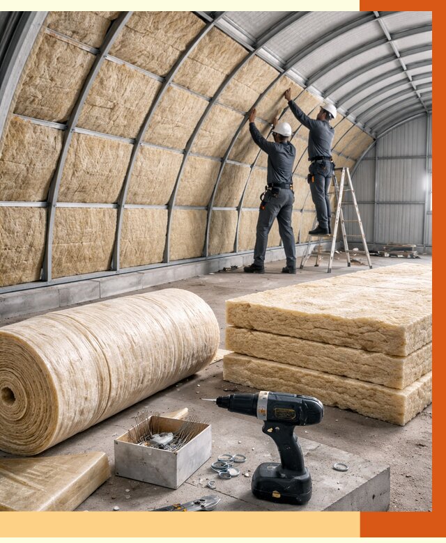 Утепление арочного ангара в Борзе от 3296 руб./м2 под ключ | ТепломастерБря