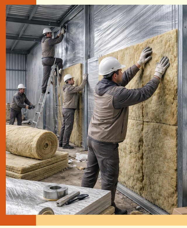 Утепление металлического склада в Борзе: теплоизоляция и герметизация