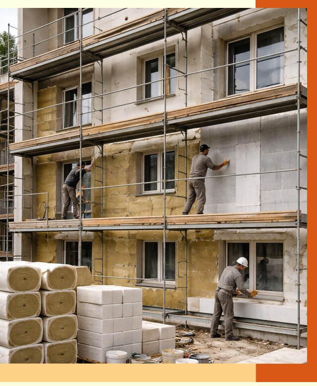 Утепление гостиницы в Борзе от 7417 руб./м2 — комплексно, ППУ, под ключ | ТепломастерБря