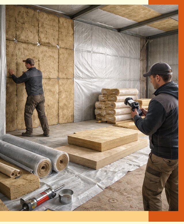 Утепление теплого склада в Борзе под ключ от 11846 руб/м² | ТепломастерБря