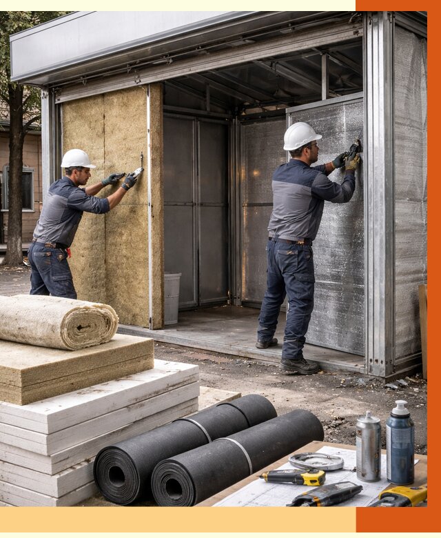 Утепление павильона шаурма в Борзе под ключ от 1236 руб. за м² | ТепломастерБря