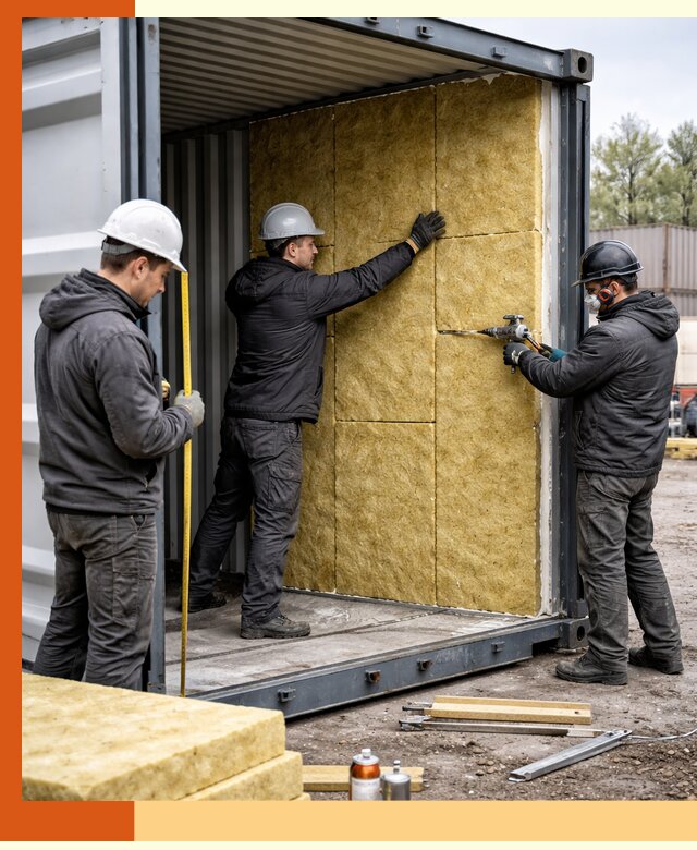 Утепление морского контейнера в Борзе: надежная теплоизоляция и защита