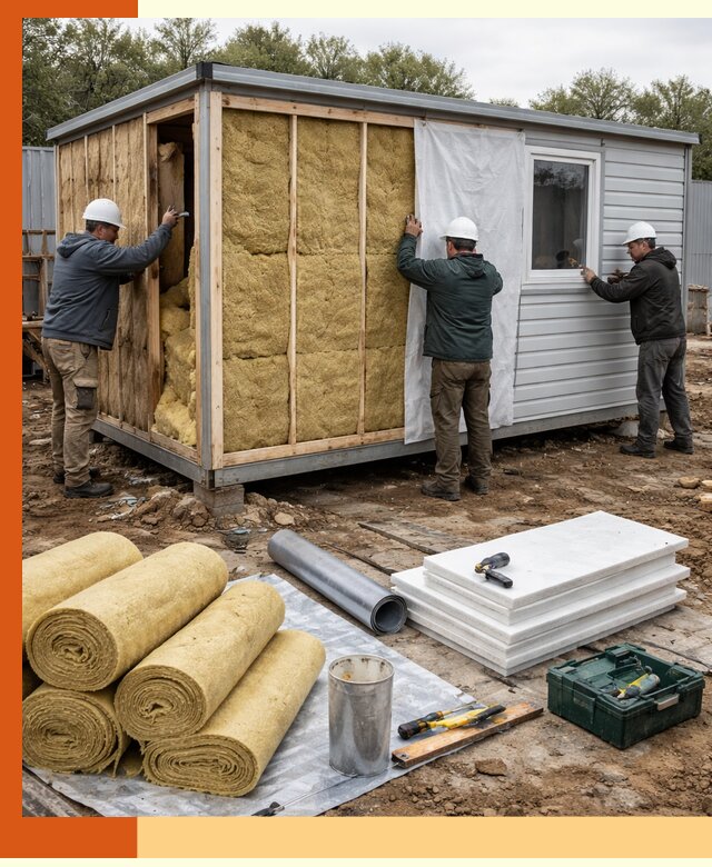 Утепление строительной бытовки под ключ в Борзе для любых условий