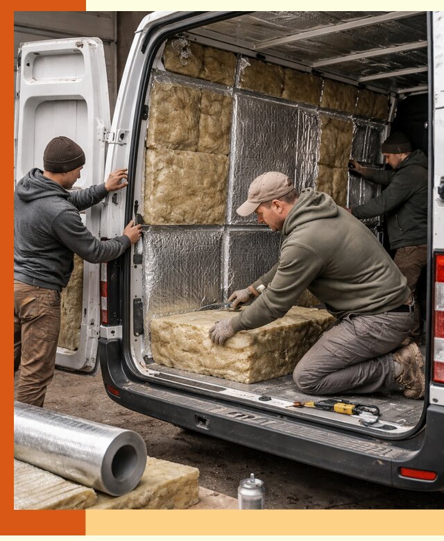 Утепление фургона в Борзе: профессиональная теплоизоляция и шумоизоляция