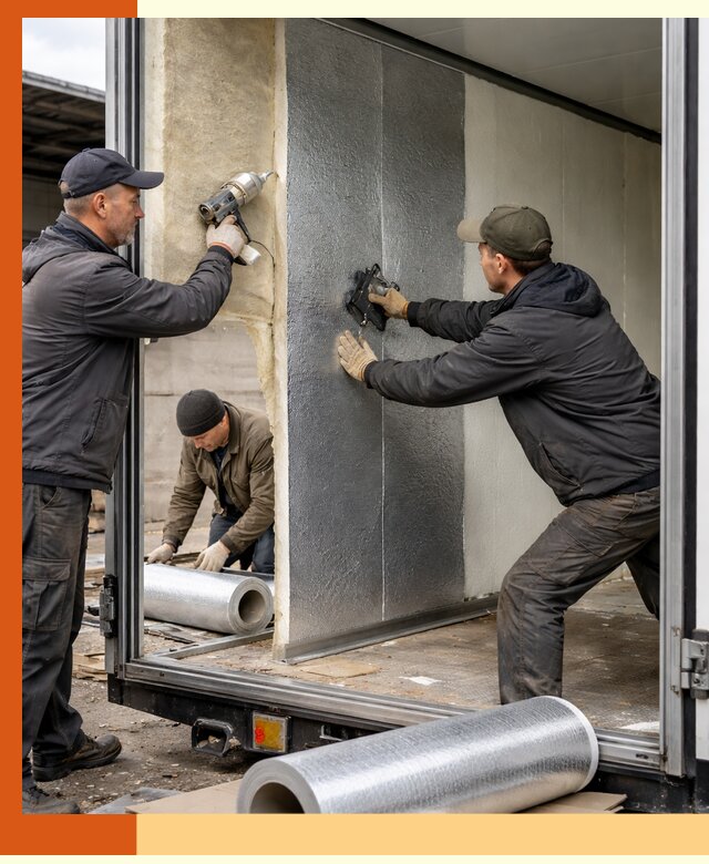 Утепление холодильного кузова в Борзе — монтаж и теплоизоляция