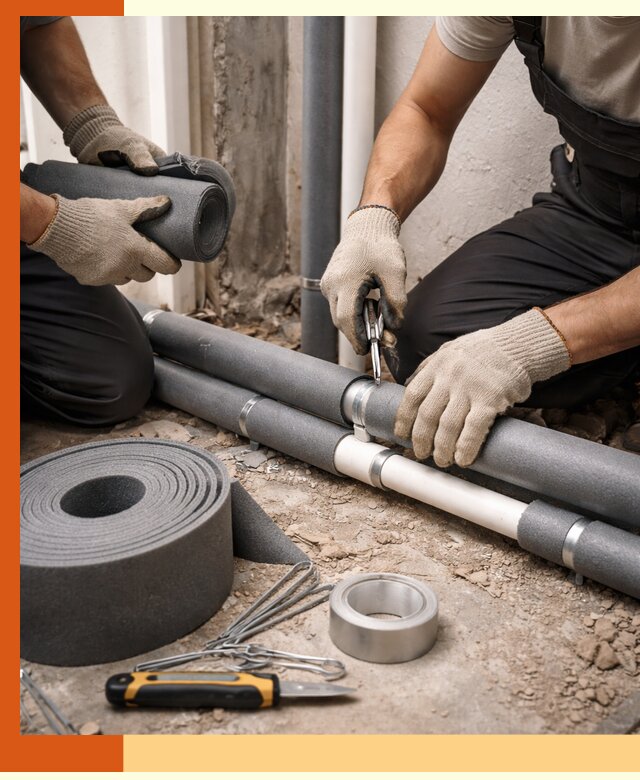 Утепление труб водоснабжения в Борзе — монтаж и защита сети