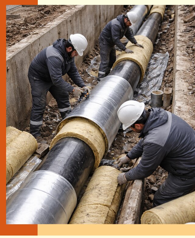 Утепление теплотрассы в Борзе: утеплительные работы и материалы