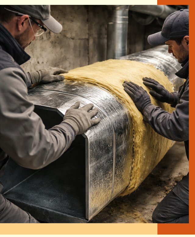 Утепление воздуховодов в Борзе от 4326 руб. — теплоизоляция вентиляции | ТепломастерБря