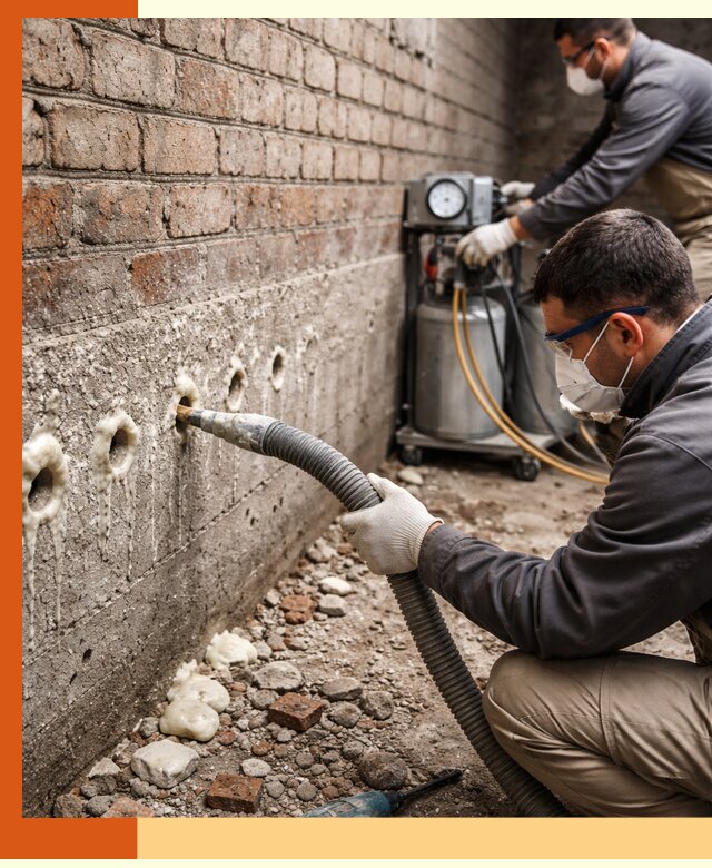 Заполнение колодцевой кладки ППУ в Борзе быстро и герметично
