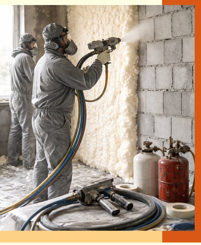 Утепление блочной стены ППУ в Борзе от 4378 руб./м² — ТепломастерБря