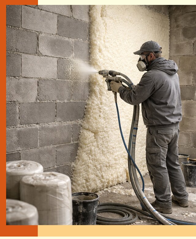 Утепление блочной стены ППУ в Борзе качественно и надёжно