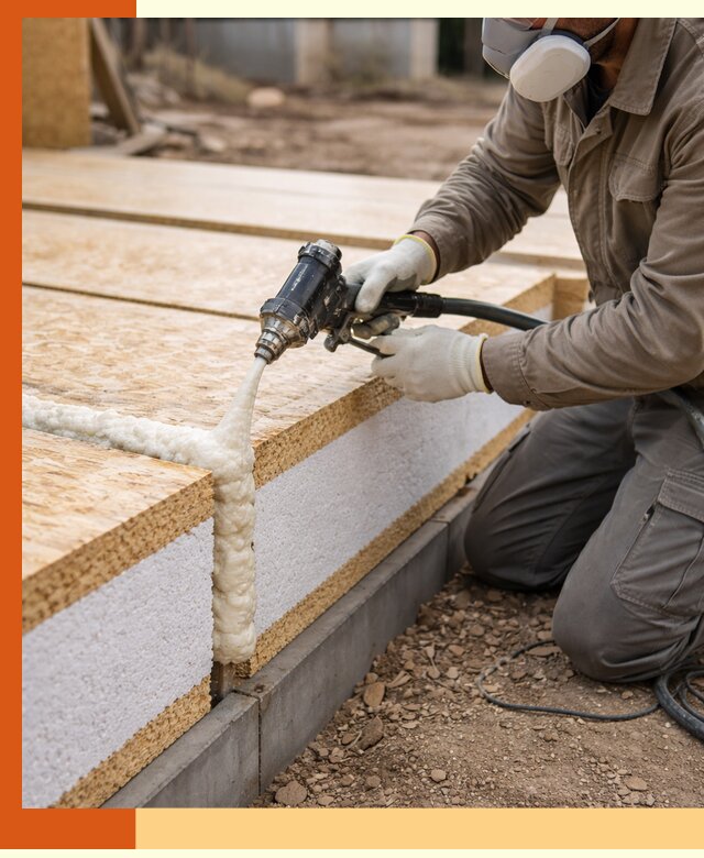 Утепление СИП-панелей пенополиуретаном (ППУ) в Борзе