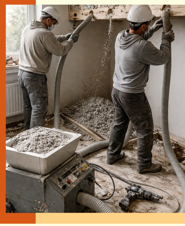 Заполнение пустот перекрытий пеной и наполнителями в Борзе